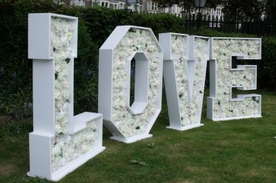 flower marquee love letters